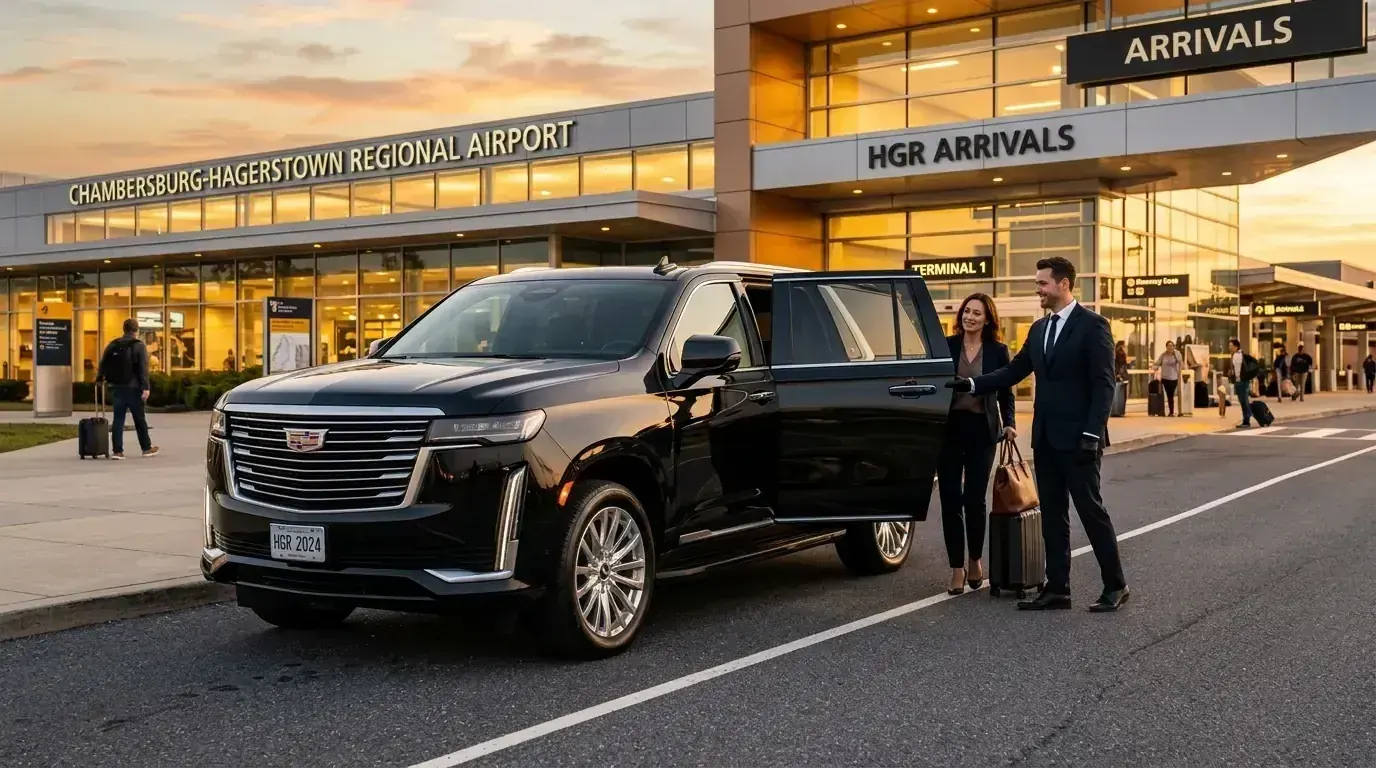 Airport Shuttle Service Chambersburg luxury SUV providing airport transportation