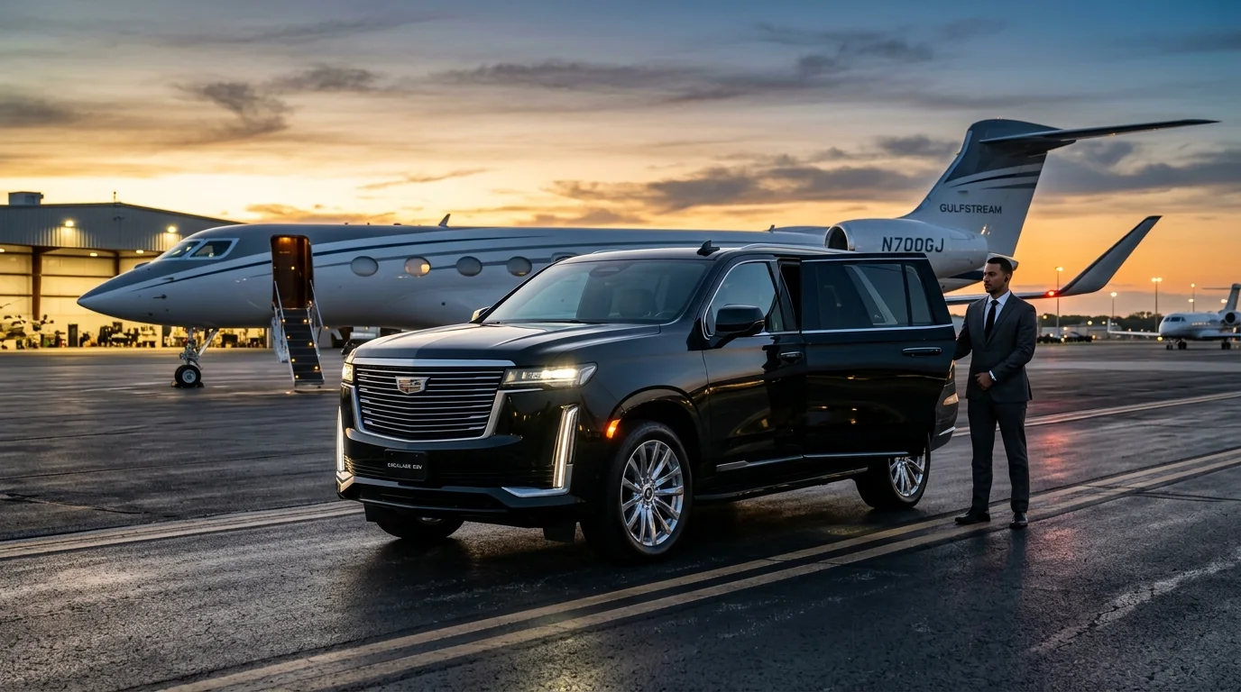 Executive Cadillac Escalade ESV Black Car in Northern Virginia