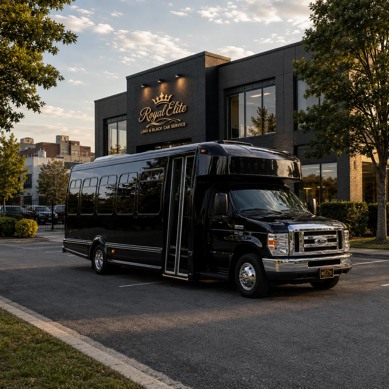 Royal Luxury Party Bus Interior Neon Lights