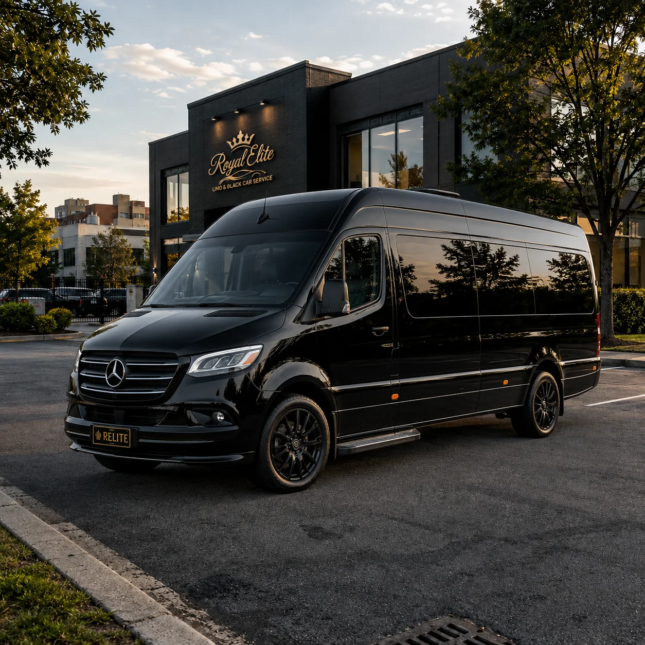 Group event transportation with Sprinter minibus and motor coach options