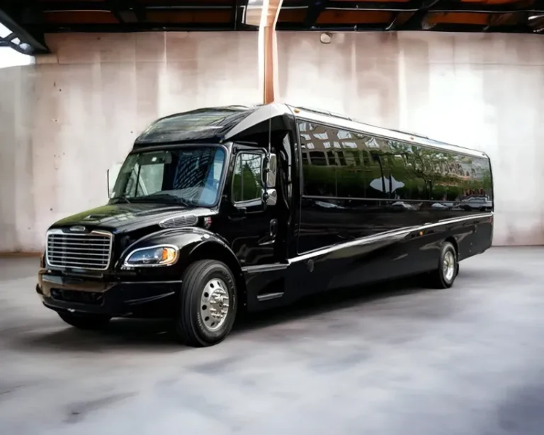 Royal Elite Limo black Freightliner bus