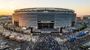 MetLife Stadium NJ exterior crowd event
